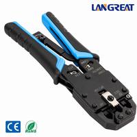 Pince à sertir modulaire 3-en-1 RJ45 RJ11 RJ12 8P 6P 4P avec dénudeur et coupe-câble, robuste