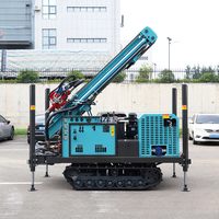 Foreuse de puits d'eau portable de qualité industrielle à moteur diesel avec pompe hydraulique pour forage de 300 m de profondeur