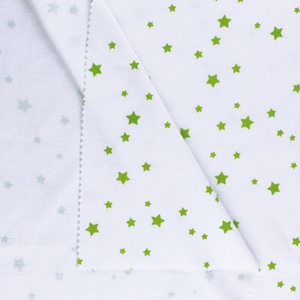 Tissu en coton biologique blanc pour bébé, tricoté, antibactérien, certifié GOTS, 100% imprimé, pour robes, fabrication en ligne - Product Image 2