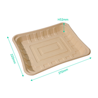 Assiette de voyage personnalisée 64oz 1900ml en bagasse de canne à sucre, jetable, biodégradable, imperméable, résistante à la graisse, alimentaire et compatible micro-ondes