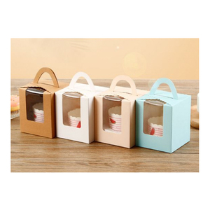 Box Good Quality Transparent Pastry White Cardboard Muffin Cup Packing Box For Sale