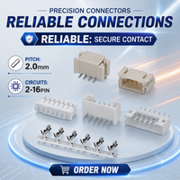 Connecteur JST PH2.0 Alternatives, boîtier simple rangée, connecteur fil-carte PCB 2-16 broches, application conforme RoHS