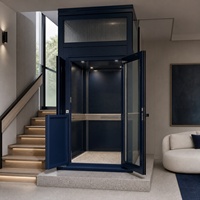 Ascenseur hydraulique entièrement clos pour maison, plateforme élévatrice personnalisée pour villa, ascenseur pour passagers pour résidence privée à plusieurs étages