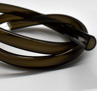 2538 Manchon en silicone semi-transparent noir semi-circulaire en forme de D avec une largeur de planche de 8mm
