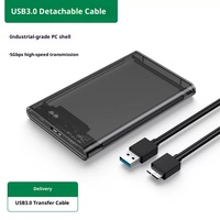 FYX Stock USB 3.1 3.0 2.0 SATA a 2.5 Pollici Enclosure HDD SSD Trasparente Esterno per Laptop PC