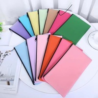 Tas Penyimpanan Uang Tunai Berlogo Custom dengan Ritsleting, Dompet Panjang Kulit PU Warna-warni, Kantong Uang Bank, Bahan Poliester, MOQ 50 Pcs