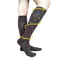 Chaussettes de compression tricotées respirantes à motif à pois, haute qualité, personnalisables, pour hommes et femmes, 15-20 mmHg, avec logo personnalisé, collection automne