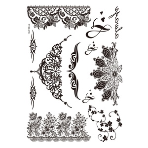 Tatouages temporaires au henné à l'eau, motif rose, couleur personnalisée, pour la maternité, marque Glory Star - Product Image 4