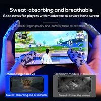 Manchettes de doigts universelles MEMO FS02 pour le gaming, en fibre argentée
