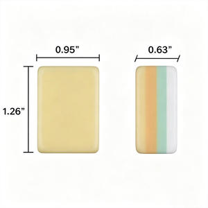 Ensemble de Mahjong américain moderne de la série Florida, jeu de société portable avec 160 tuiles en acrylique, thème Soleil rose clair - Product Image 1