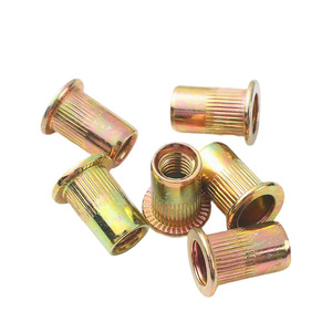 Tuercas Remachables Hexagonales de Zinc Azul-Blanco/Color Zinc de Fábrica Bibo Yaente - Tuercas Remachables Ciegas de Cabeza Plana Pequeña M3-M10 - Product Image 2