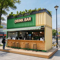 Mini-restaurant conteneur préfabriqué pop-up de 10 pieds pour café et restauration rapide