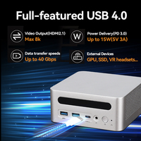 Mini PC XCY AMD R7 8845HS, Doble RJ45 LAN, Wifi6, BT5.2, Pantalla 4K, Oficina, Juegos, Minipc Gamer, Computadora con Win10