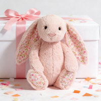 [Offre de Gros pour Pâques] JellyCatt Lapin en Peluche de Pâques à Oreilles Florales 31 cm, Animaux en Peluche, Jouet de Pâques en Gros