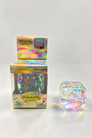 Jouet sensoriel anti-stress holographique en forme de cube, 5,5 cm, super solide, irisé, jouet de bureau, non toxique, en TPR