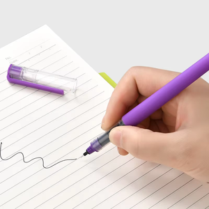 Оптовая продажа настраиваемые 0,5 мм синие гелевые ручки набор Макарон цвета с логотипом рекламная пластиковая ручка с черными чернилами - Product Image 3