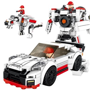 Giocattolo da Costruzione per Bambini, Auto da Corsa Trasformabile in <span class=keywords><strong>Robot</strong></span> Dinosauro - Product Image 5