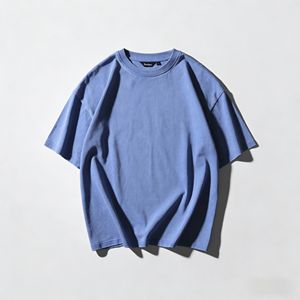 เสื้อยืดผู้ชายคุณภาพสูง ผ้าฝ้าย 100% ซักกรด 250 แกรม หนานุ่ม สั่งทำได้ ทรงวินเทจ สีสโตนวอช - Product Image 3