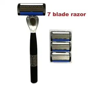 INFLEX Design Avançado e Excelente Qualidade Razor Shaver Razor 7 Blade Descartável Color Box Men Wet Shaving Produtos