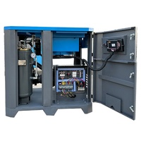 Compresseur d'air industriel portable 220V monophasé à vis 7,5kW 10HP petit silencieux avec sécheur et réservoir CE pour utilisation automobile