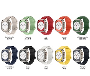 Nueva correa de reloj deportivo de silicona Ocean para Appl <span class=keywords><strong>Watch</strong></span> Series <span class=keywords><strong>8</strong></span> Ultra 7 6 5 Correa 49mm 45mm 41mm pulsera de reloj con hebilla de mariposa - Product Image 2