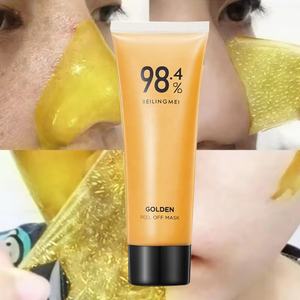 Mascarilla Facial Dorada de 80g para el Cuidado de la Piel, Limpieza Profunda, Eliminación de Puntos Negros, Mascarilla Dorada Desprendible de 24k, Venta al Por Mayor - Product Image 4