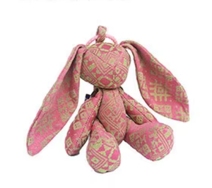 Auténtico Conejo de Peluche de Brocado <span class=keywords><strong>Zhuang</strong></span> con Relleno de Algodón PP - Muñeco de Conejo de Tela de Orejas Largas para Decoración del Hogar y Regalo - Product Image 4