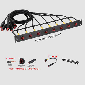1 Meter 2*1.5m㎡ 8 Ways Audio Video Equipment XLR Male Female 3 Pin Audio <strong>Microphone</strong> <strong>Cable</strong> Signal Connector - Product Image 3