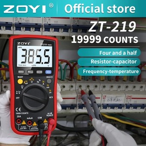 Multimètre numérique ZOYI ZT219 True RMS 19999 points de mesure NCV Fréquence Arrêt automatique <span class=keywords><strong>Tension</strong></span> AC/DC Ampèremètre Ohmmètre - Product Image 2