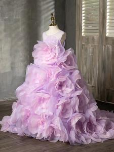 Puffy dentelle Tulle robe De bal princesse enfants robe Couture enfants robe De soirée photographie robe Vestidos De Fiesta 8 ans - Product Image 2