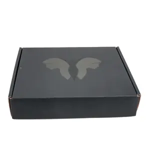 定制彩色印花鞋飞机形盒黑色纸盒免费设计