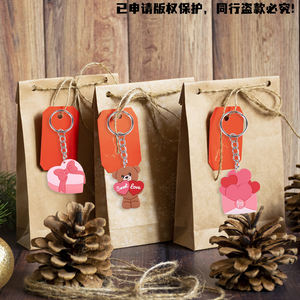 Valentinstag-Themen-Schlüsselanhänger Romantische Geschenke Personalisierung Silikonmaterial Werbeartikel Design PVC Weich Charakter Individuell - Product Image 4