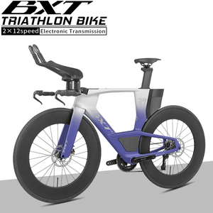 Vélo de course en fibre de carbone BXT T1000Carbon, câblage interne, cadre compatible L-TWOO ERX 2*12 vitesses, freins à disque 160 mm avec guidon TT - Product Image 1