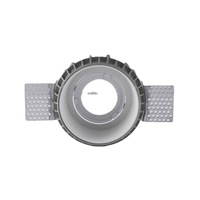 Plafonnier encastré sans cadre, anneau circulaire, ouverture 100 mm, aluminium, kit d'éclairage pour hôtel et maison