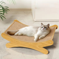 Grande planche à gratter pour chat en sisal avec lit intégré, motif uni, style moderne, jouet pour chat, chaise longue et griffoir