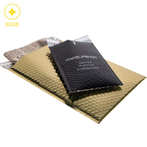 Bán buôn 8x11 inch màu đen kim loại bong bóng bưu phẩm phong bì không thấm nước Poly bong bóng cho các sản phẩm mỹ phẩm - Product Image 2