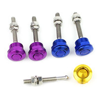 Goupille de capot de voiture en gros, goupille de déverrouillage rapide argentée, loquet de capot de 22 mm, verrou de capot en aluminium anodisé pour voitures de marque célèbres