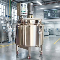 Homogénéisateur mélangeur HUAZHIYI 300L en acier inoxydable SUS304 avec capacité de chauffage 380V pour le mélange de peintures, aliments et produits chimiques