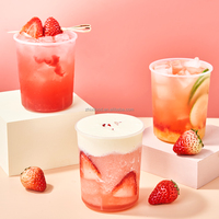 1.9KG Bahan Minuman Bubble Tea Selai Stroberi Asli dengan Daging Buah untuk Toko dan Toko Minuman Keras