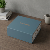 Boîte cadeau rigide pliable magnétique haut de gamme, écologique, faite à la main, avec doublure en éponge et logo personnalisé