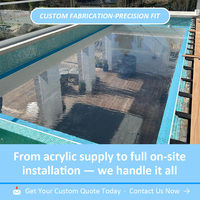 Maßgefertigte Technische Strukturelle PMMA 50mm 300mm Dicke Acrylplatten für Schwimmbäder