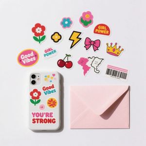 สติกเกอร์พลาสติกใสแบบม้วนกันน้ำมีกาวในตัวสีทองฟอยล์ใสดีไซน์ไวนิลกลม - Product Image 5