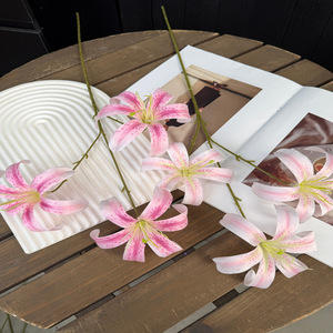 Flor de Lirio Artificial Jinxi, Tallo Único, Flor de Seda, Decoración para Bodas - Product Image 1