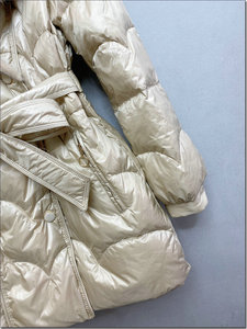 TISSU DE MANTEAU EN DUVET Personnalisé 100% POLYESTER COL RENARD et VISON Veste rembourrée en duvet Veste en plumes Veste en duvet Veste en fourrure - Product Image 5