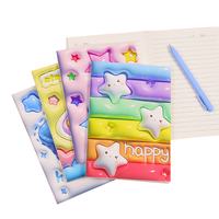 Cuaderno de expansión de dibujos animados a precio de fábrica, suministros escolares estacionarios kawaii, libro de notas de diario con cubierta Visual 3D