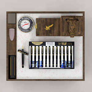 Pluma Estilográfica de Metal de Lujo, Elegante y Premium, con Punta de Iridio Mate Alemana, Punta Bicolor F, Forma de Diamante, Agarre Antideslizante, Estilo Parker - Product Image 4