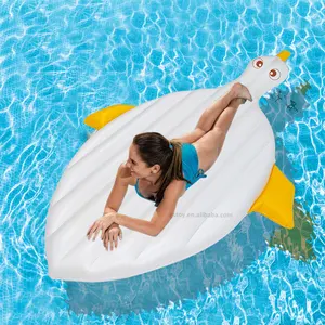 Call Duck Shaped Floating Water Park Mat Outdoor Swimming Pool Beach Air Tanning Pad Inflatable Pool Float