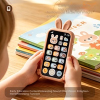 Juguete de Teléfono Bilingüe Simulado para Niños SY, Botones de Plástico con Forma de Animales, Música Relajante, Juguete Educativo de Aprendizaje Temprano para Bebés
