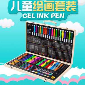 180 Wooden Box Brush Suit Children's Art <b>Markers</b> Cool Bear <b>Washable</b> Painting Non-Cross-Border Cool Bear Place of Origin - Product Image 3