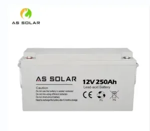 热销铅酸电池塑料外壳最佳密封铅酸电池12V 250Ah深循环凝胶太阳能电池